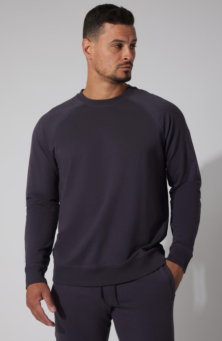90 DEGREE BY REFLEX Mini Zurry Reunion Crewneck Sweatshirt, Alternate, color, Moonless Night