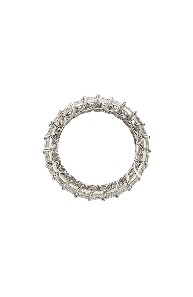 SUZY LEVIAN Square Cut CZ Eternity Ring, Alternate, color, White