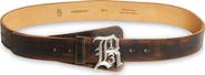 R13 Logo Buckle Leather Belt