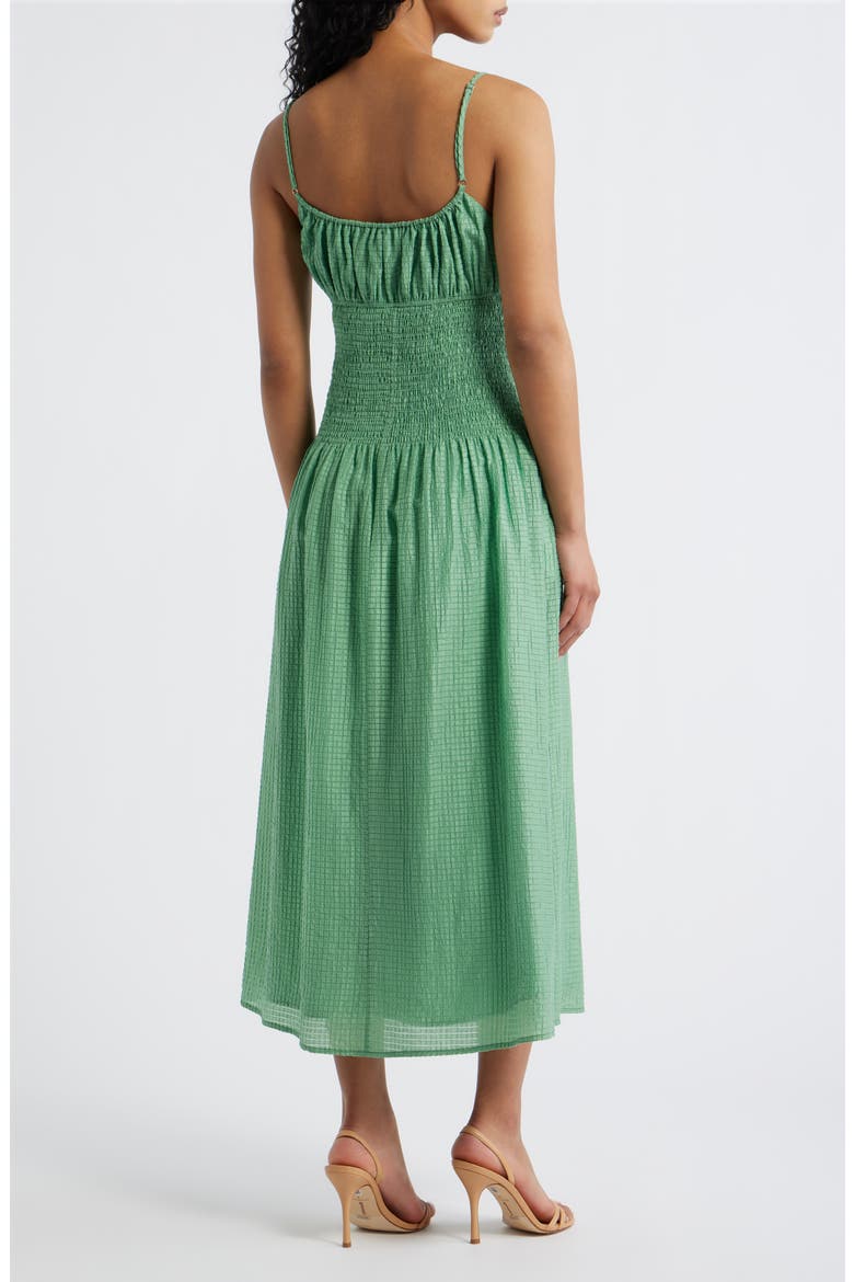 Arielle Smocked Sleeveless Maxi Dress, Alternate, color, GREEN