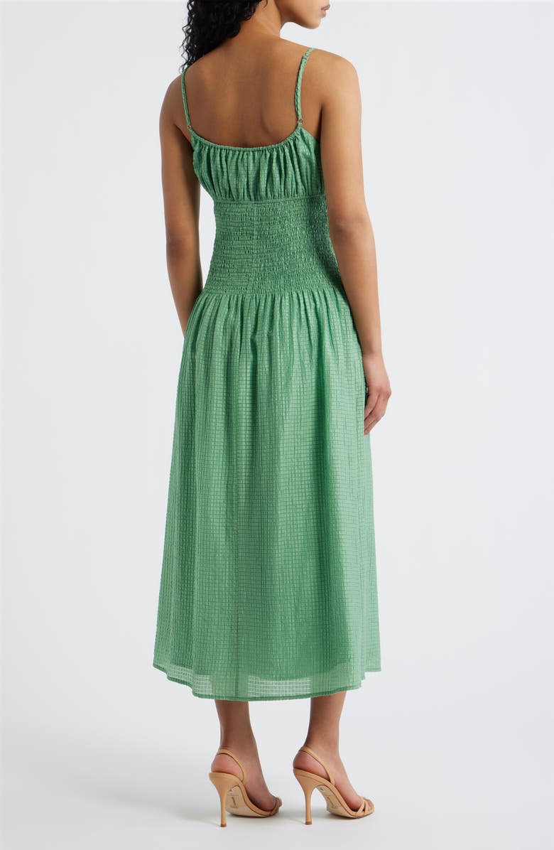 Lulus Arielle Smocked Sleeveless Maxi Dress, Alternate, color, Green