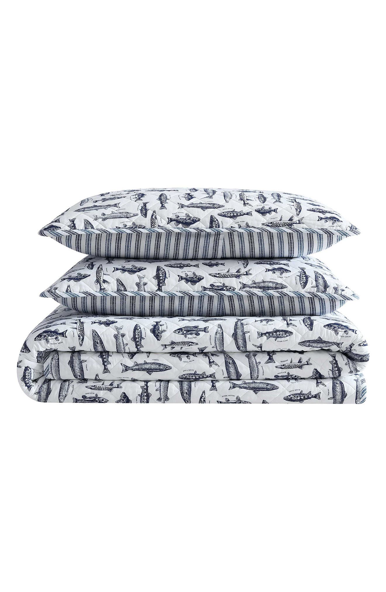 Eddie Bauer Wes Fish Cotton Twin Quilt & Sham Set