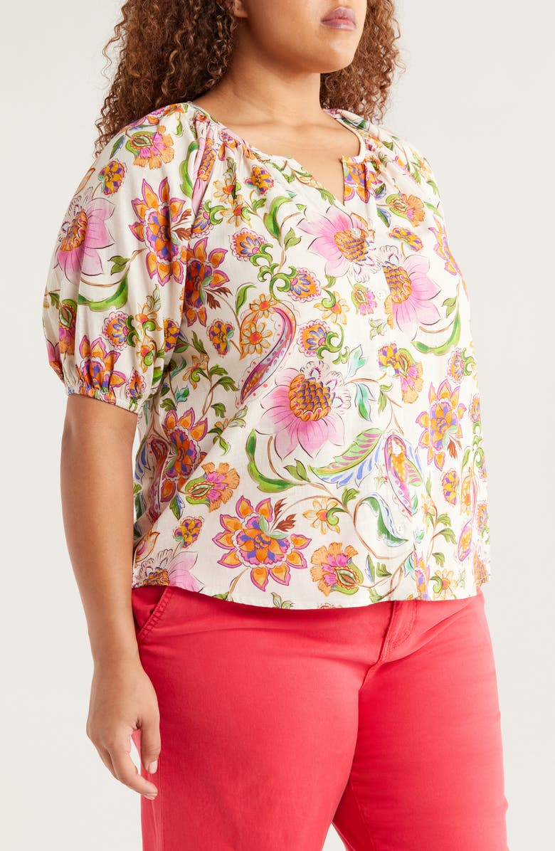 Liverpool Los Angeles Floral Button-Up Shirt, Alternate, color, Pink Multi Floral