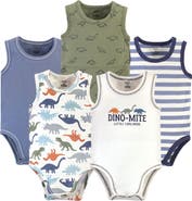 Touched by Nature Five-Piece Organic Cotton Sleeveless Bodysuits