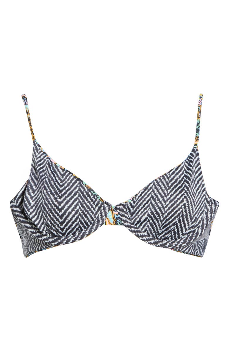 Maaji Dainty Reversible Underwire Bikini Top, Alternate, color, Brown