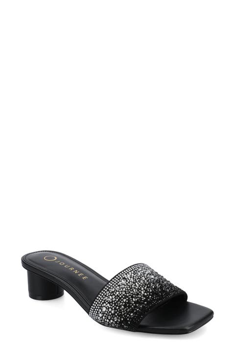 Flora Crystal Embellished Slide Sandal (Women)