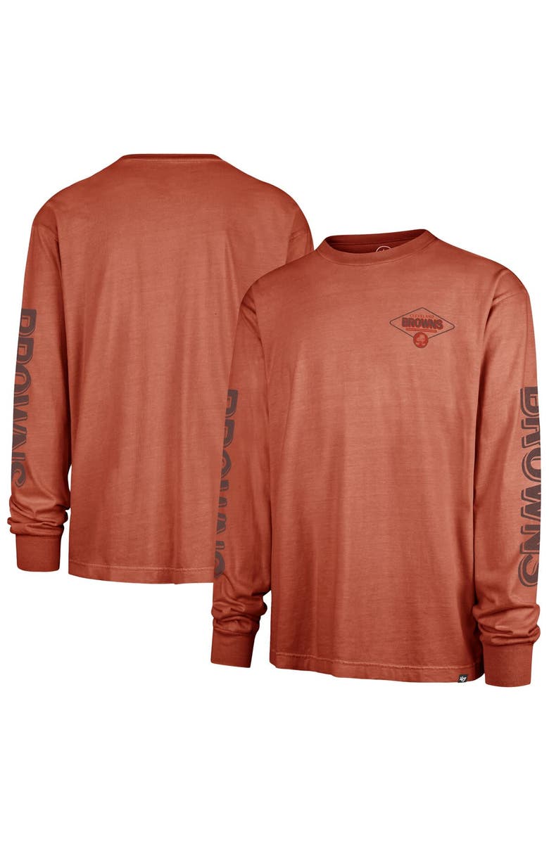 '47 Men's '47 Orange Cleveland Browns Cairn Ravine Foundation Throwback Long Sleeve T-Shirt, Main, color, Orange