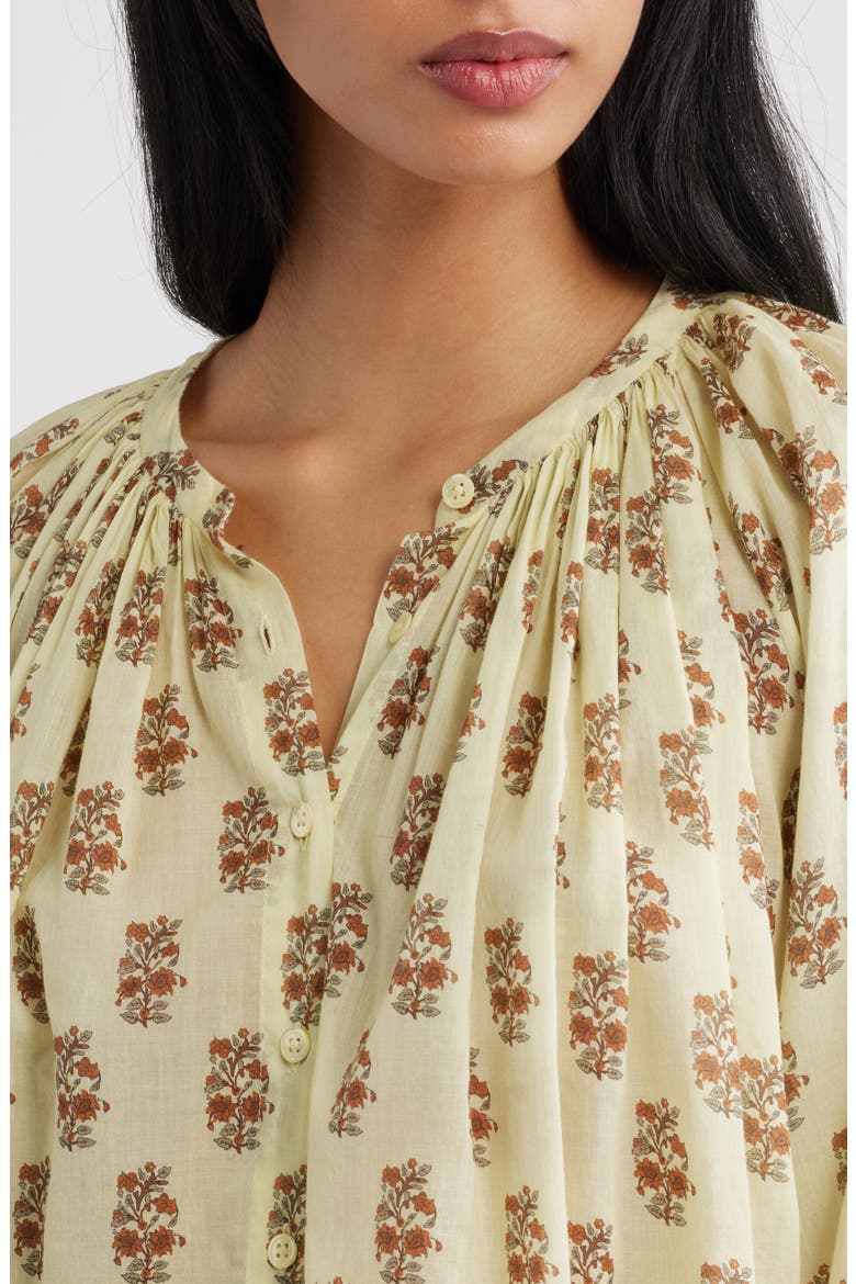 Jonie Organic Cotton Top, Alternate, color, DANDELION GROVE
