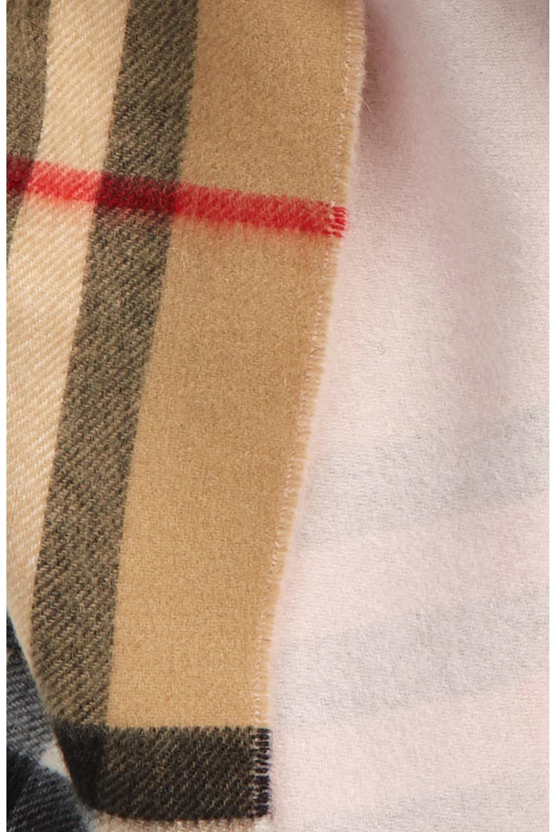 Check Reversible Cashmere Scarf, Alternate, color, FROSTED PINK