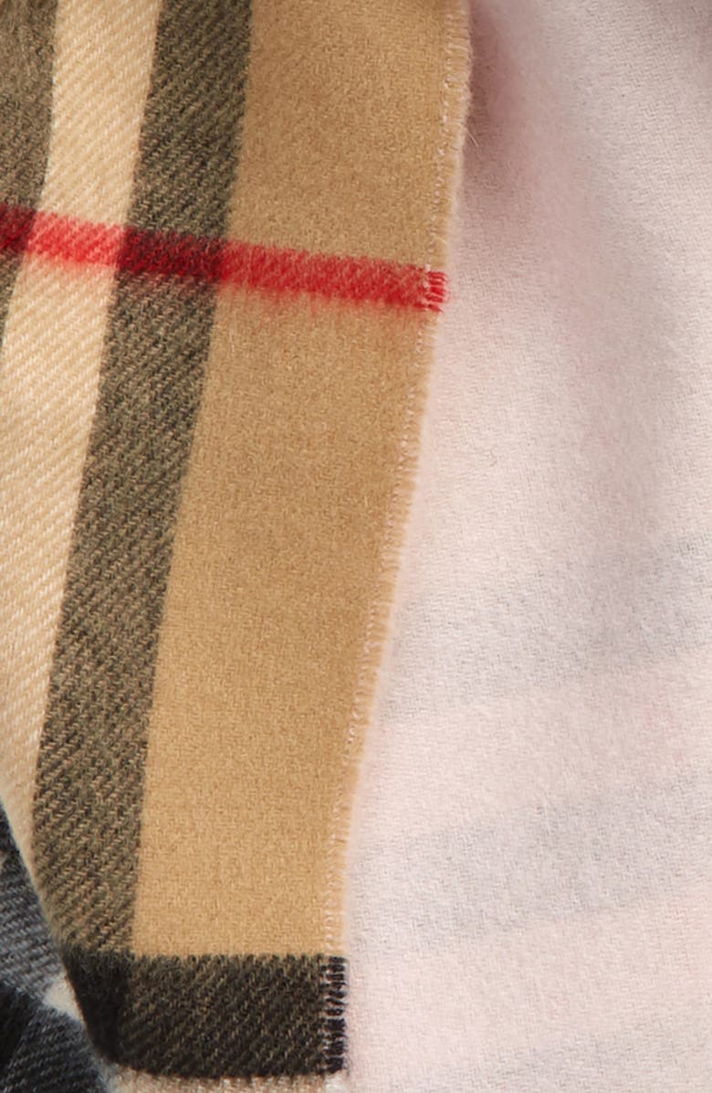 Burberry Check Reversible Cashmere Scarf, Alternate, color, 