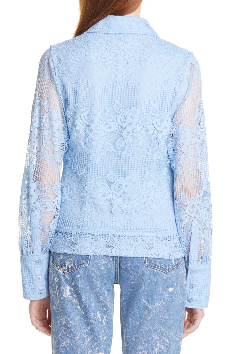 Ganni Lace Long Sleeve Blouse, Alternate, color,