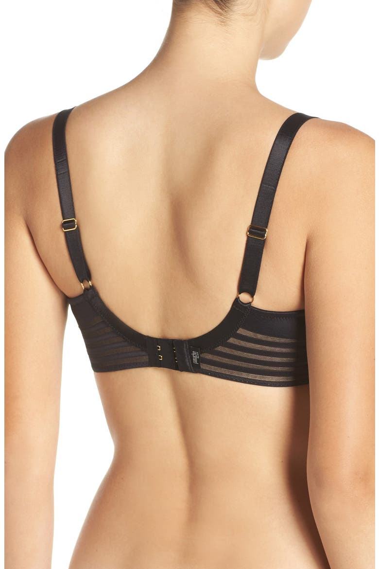 Etta Underwire Balconette Bra, Alternate, color, BLACK