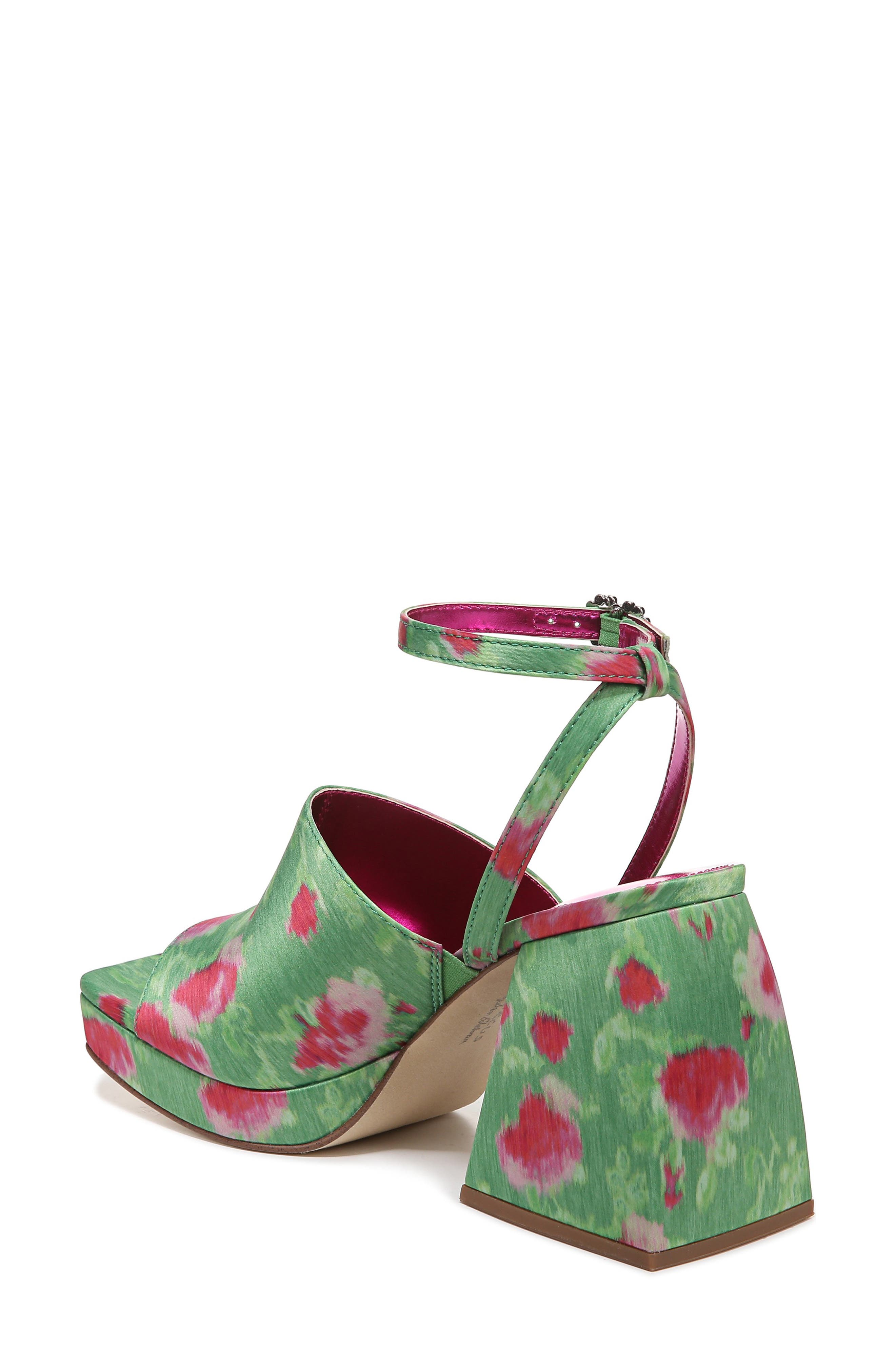 Miranda Platform Ankle Strap Sandal, Alternate, color, GREEN PINK MULTI