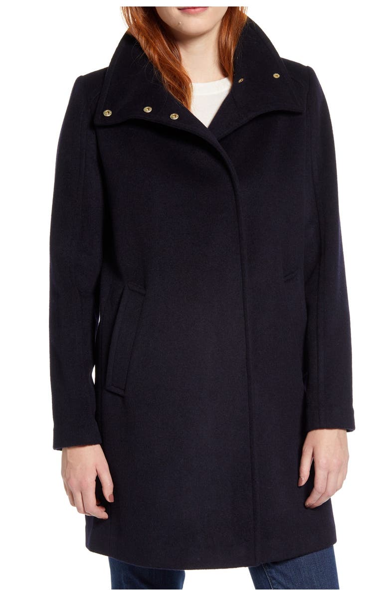 Cole Haan Long Wool Winter Coat, Alternate, color, 