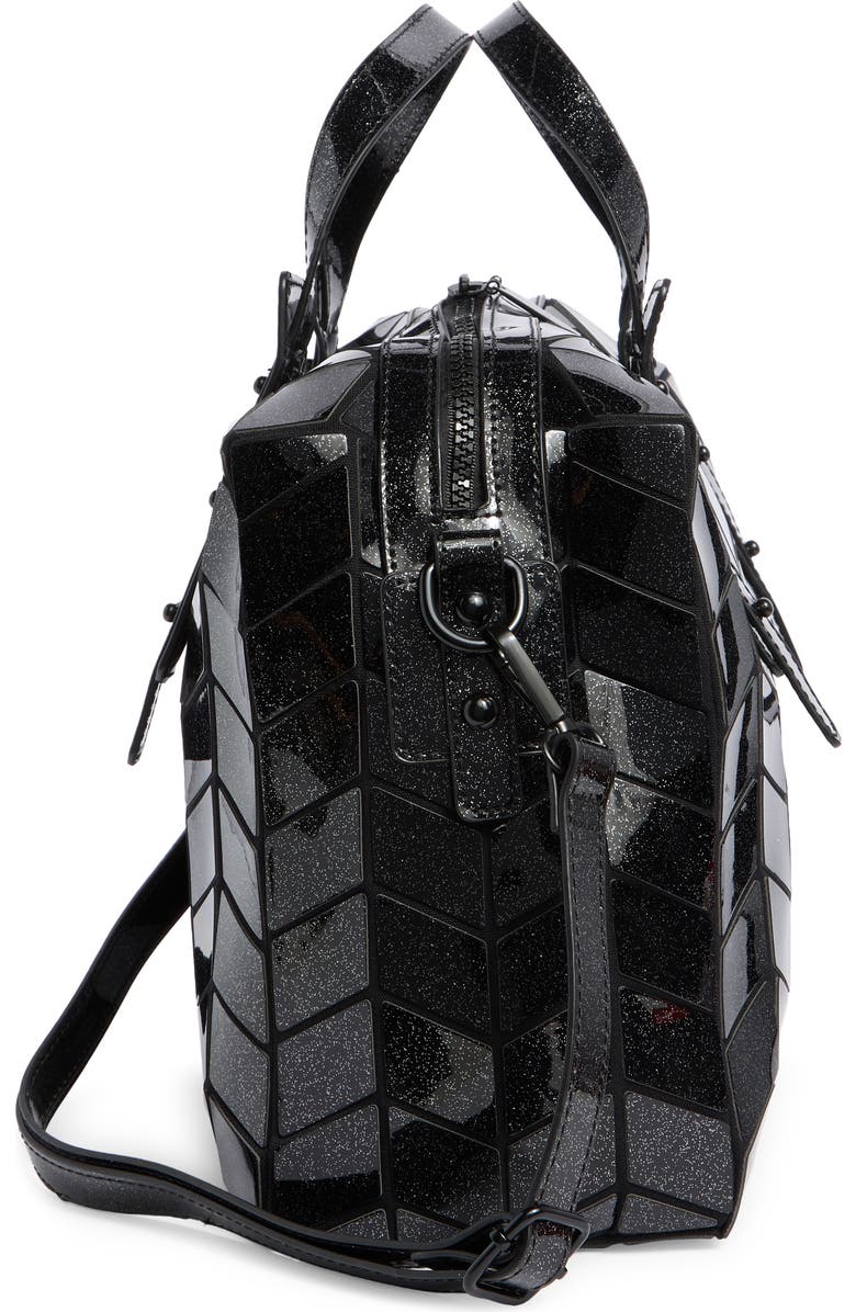 PATRIZIA LUCA Glitter Top Handle Bag, Alternate, color, Black Glitter