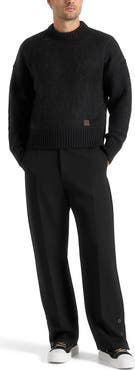 Manière De Voir Kamil Art Slogan Brushed Knit Jumper