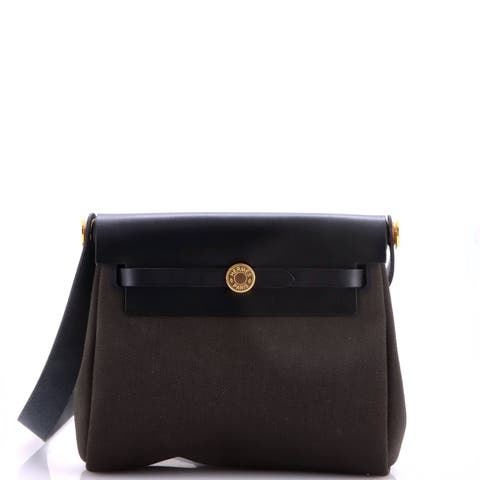 Herbag Zip Toile and Leather 20