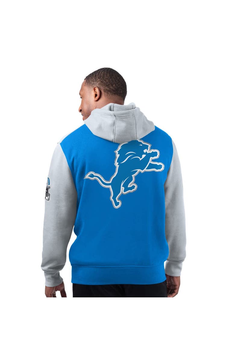 STARTER Men's Starter Blue Detroit Lions Extreme Pullover Hoodie, Alternate, color,