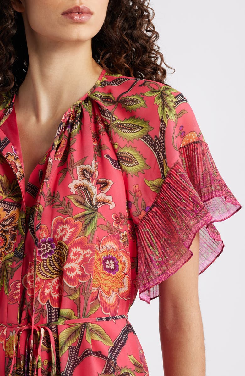 KOBI HALPERIN Destiny Floral Print Dress, Alternate, color, Poppy Multi