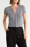 Vigoss Cable Short Sleeve Cardigan