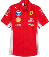PUMA Scuderia Ferrari HP Replica Short Sleeve Button-Up Shirt