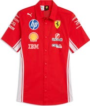 PUMA Scuderia Ferrari HP Replica Short Sleeve Button-Up Shirt