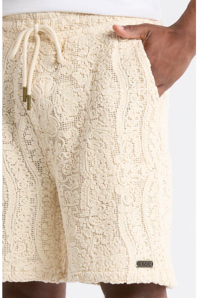 Mind Maze Lace Knit Shorts, Alternate, color, NATURAL