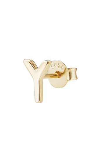 Adornia Fine Initial Stud Earrings