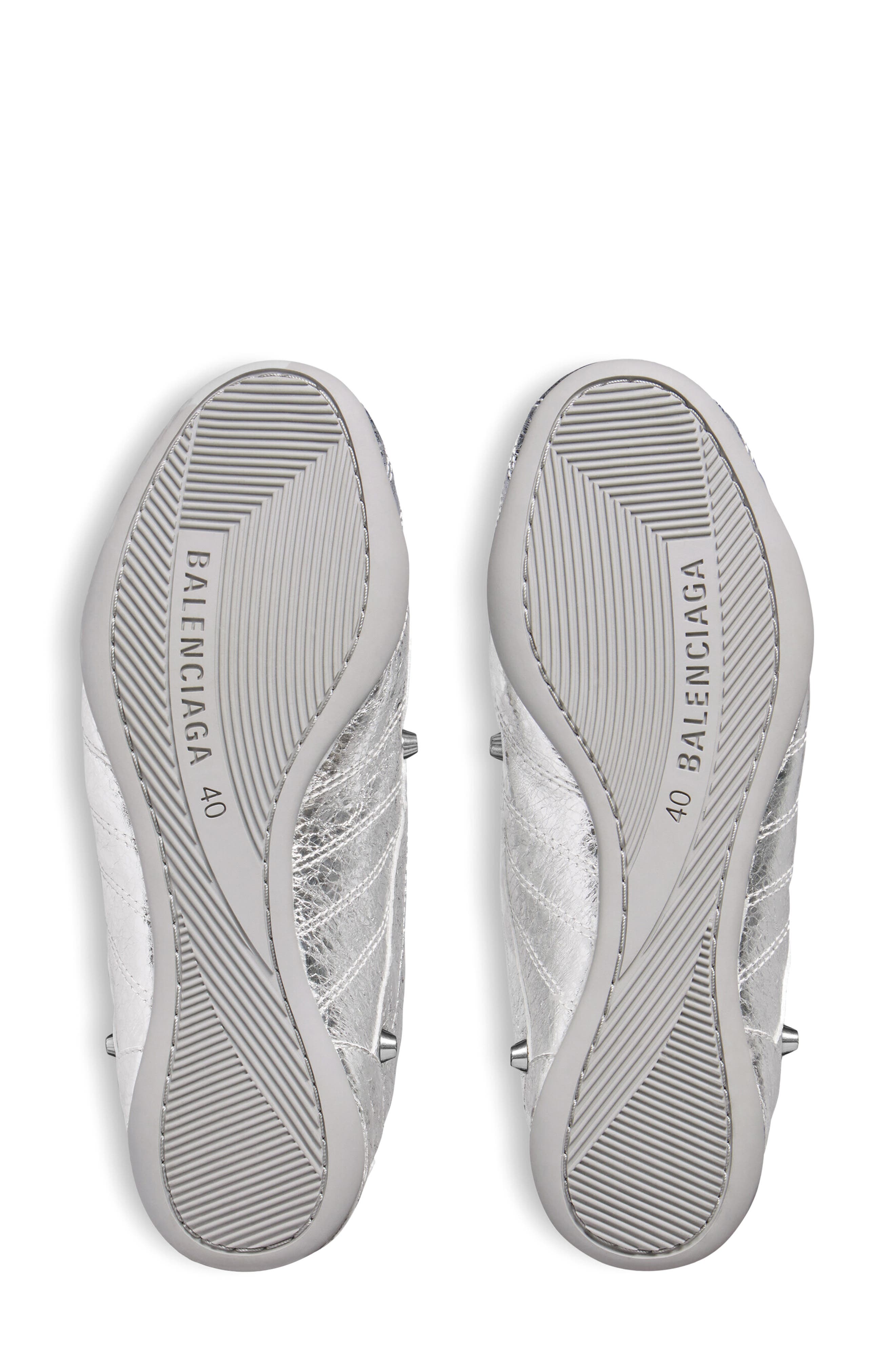 Balenciaga Zen City Metallic Sneaker, Alternate, color, Silver/ Silver