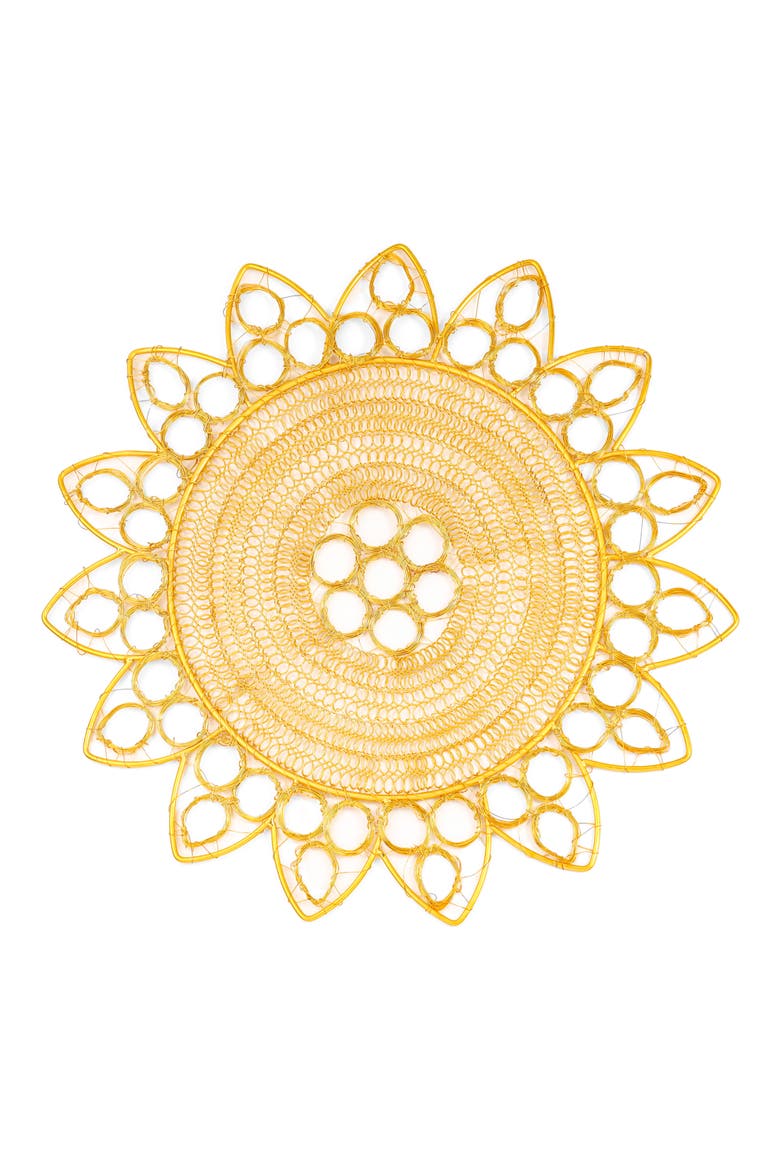 Gilded Radiance Metal Placemat, Main, color, GOLD