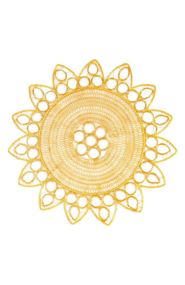 Tiramisu Gilded Radiance Metal Placemat, Main, color, Gold