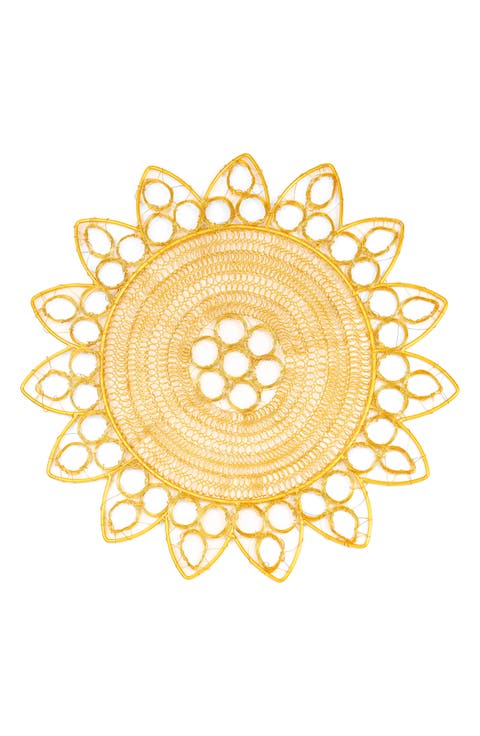 Gilded Radiance Metal Placemat