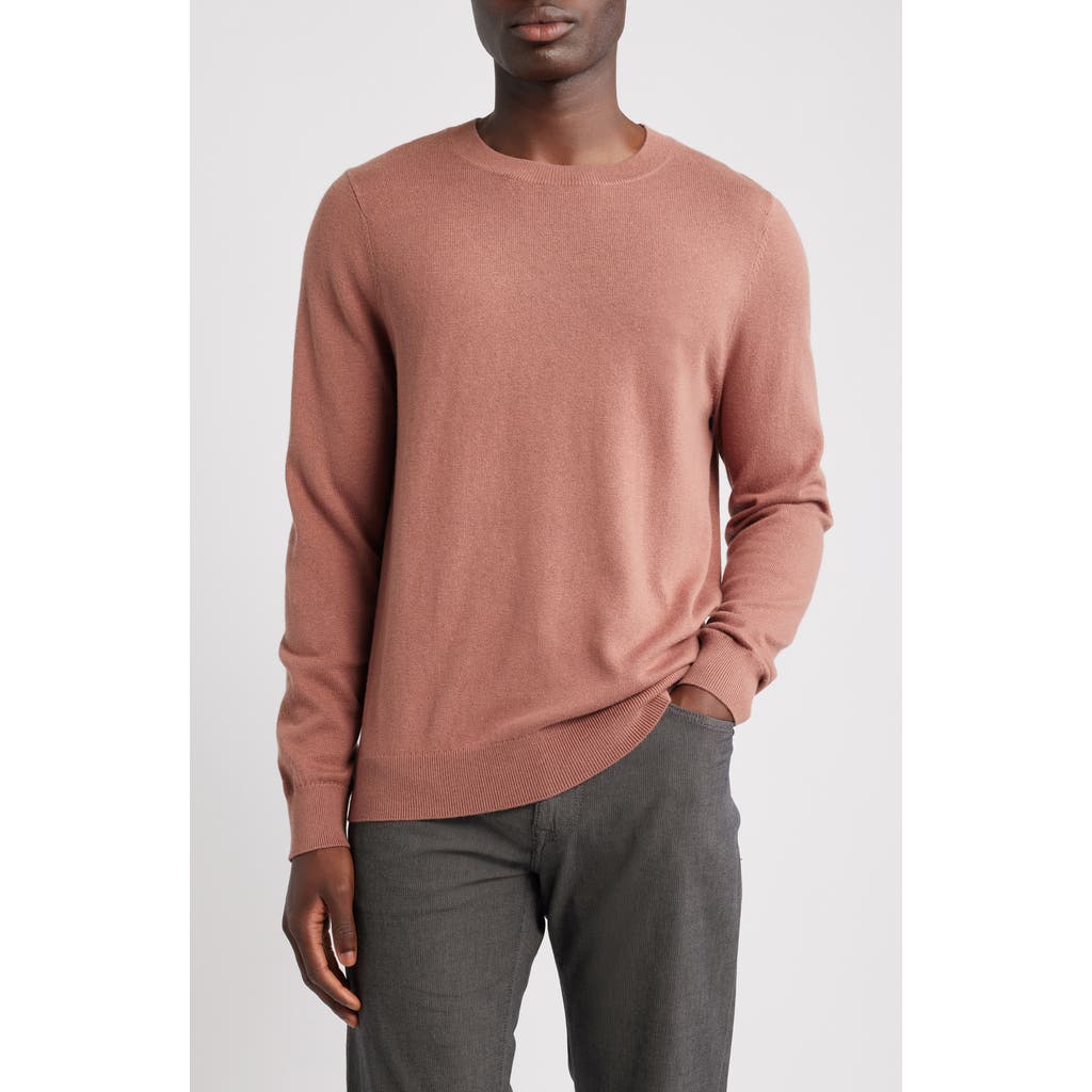 Nordstrom Crewneck Cotton & Cashmere Sweater In Pink