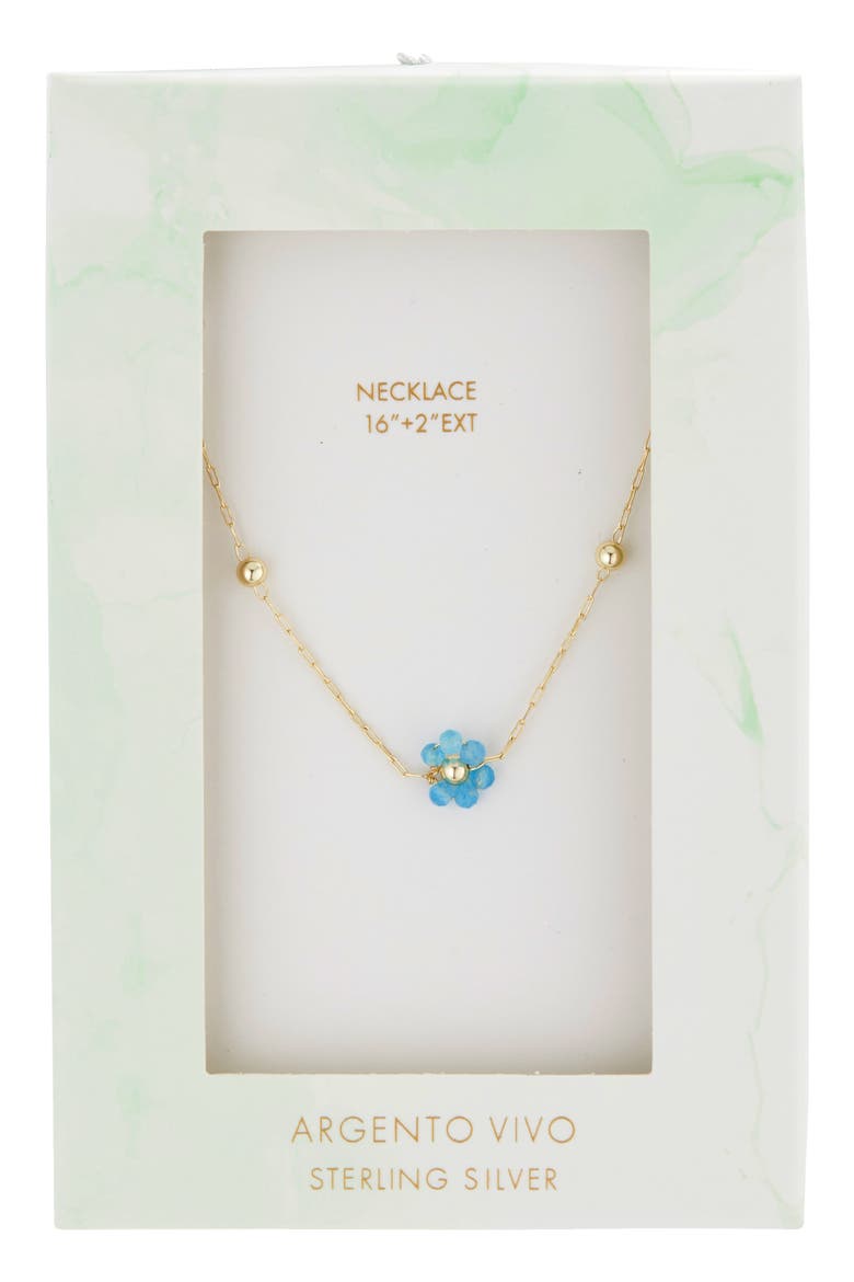 Floral Cluster Necklace, Main, color, GOLD