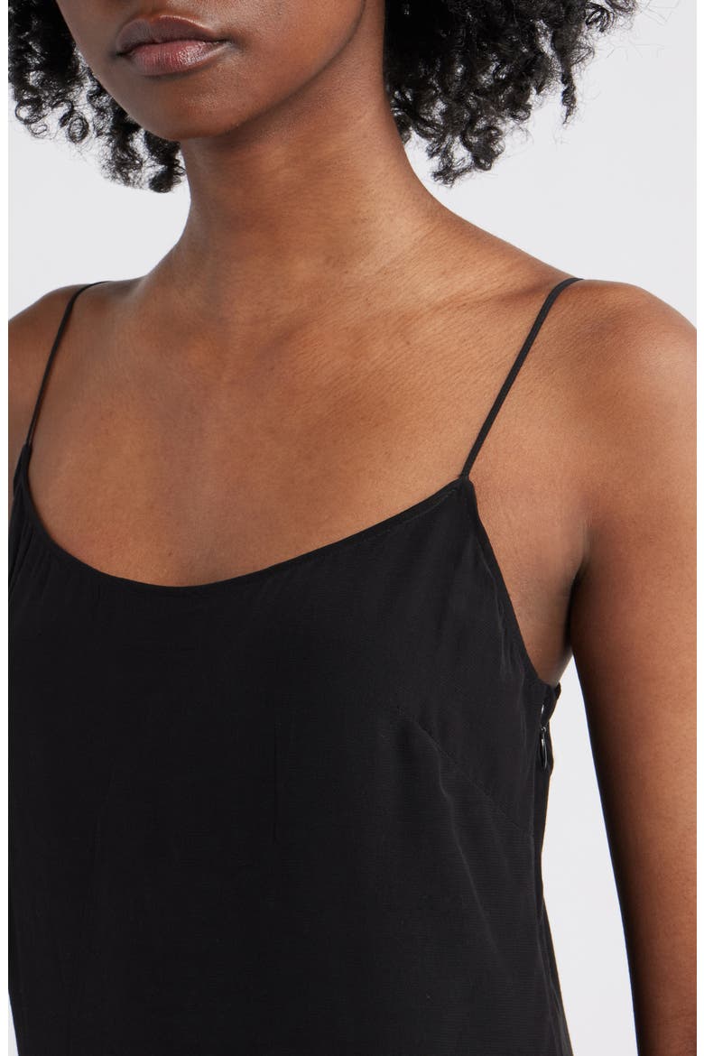 Chandra Sleeveless Ruffle Hem Maxi Dress, Alternate, color, BLACK
