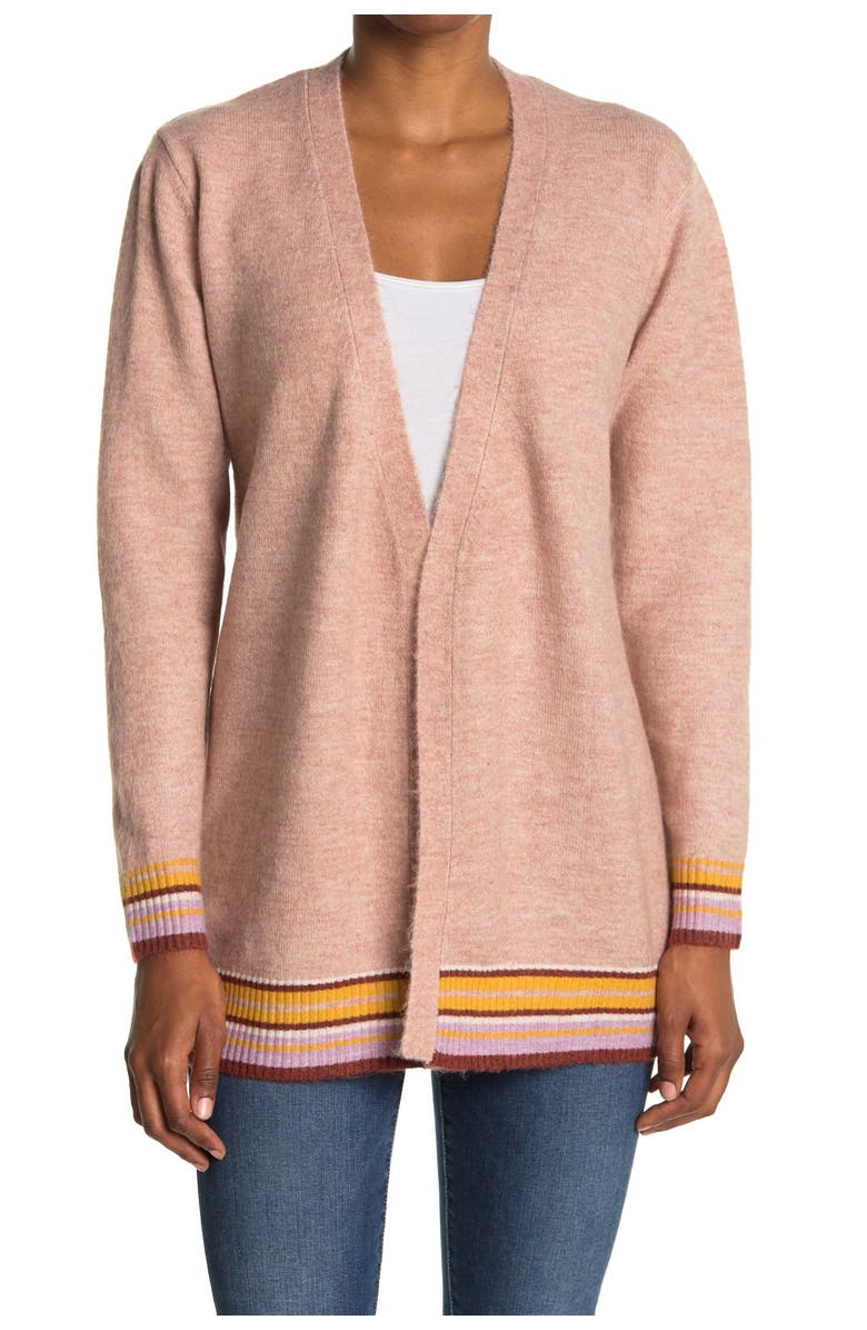 Heartloom Tie Front Cardigan with Stripe, Main, color, 