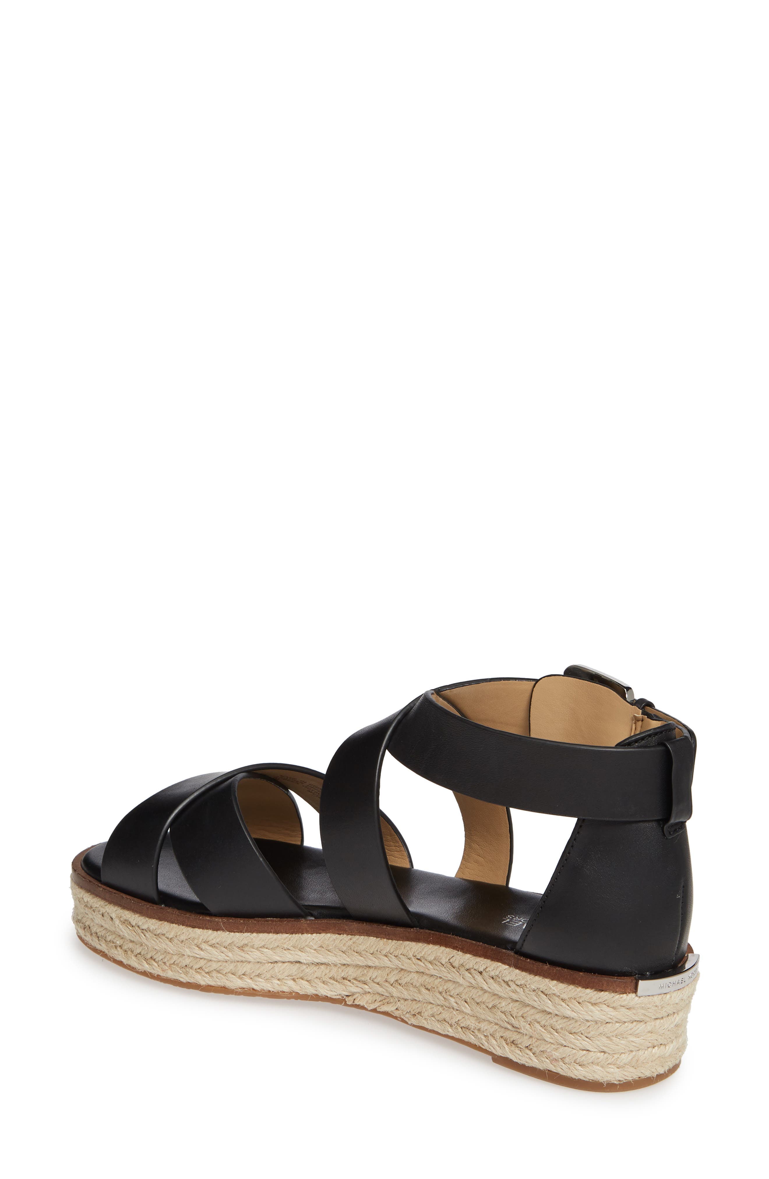 MICHAEL Michael Kors 'Darby' Crisscross Espadrille Sandal, Alternate, color, 