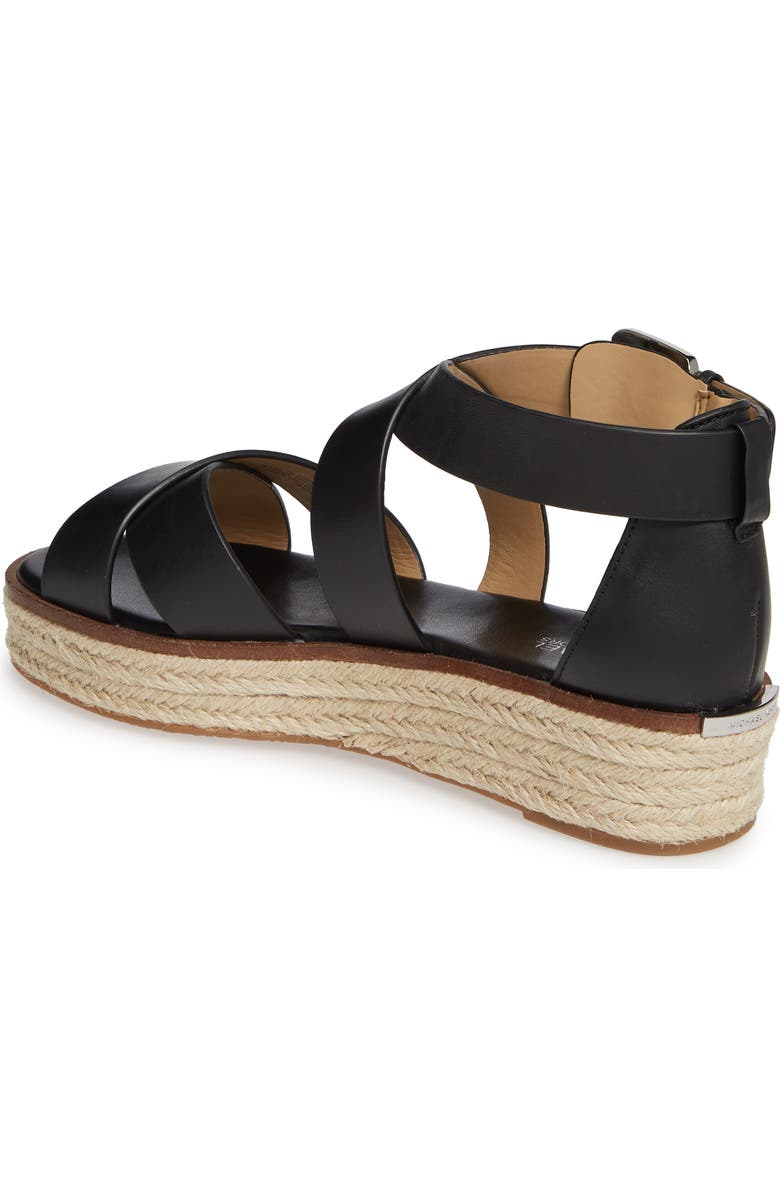 MICHAEL Michael Kors 'Darby' Crisscross Espadrille Sandal, Alternate, color,