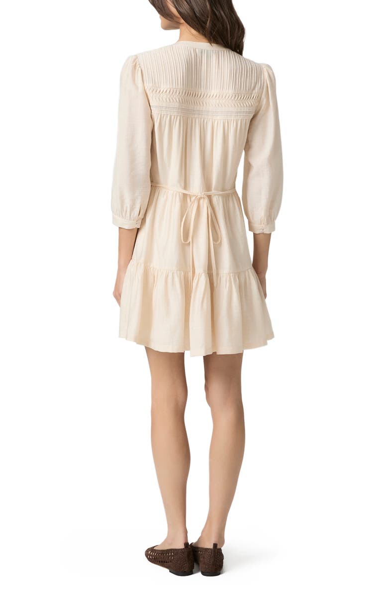 PAIGE Fiume Texture Tie Back Tiered Dress, Alternate, color, Oyster White
