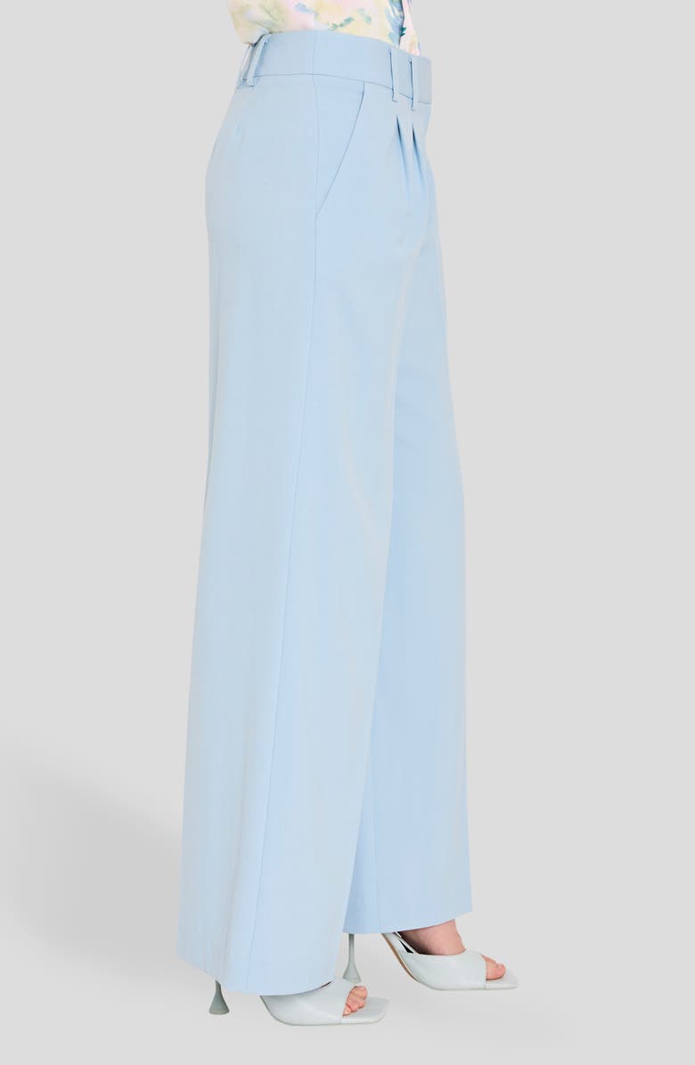 Tahari ASL Pleated Wide Leg Pants, Alternate, color, Ice Blue