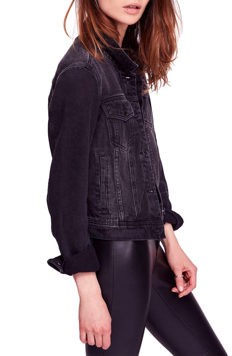 Free People We the Free Rumors Denim Jacket, Alternate, color,
