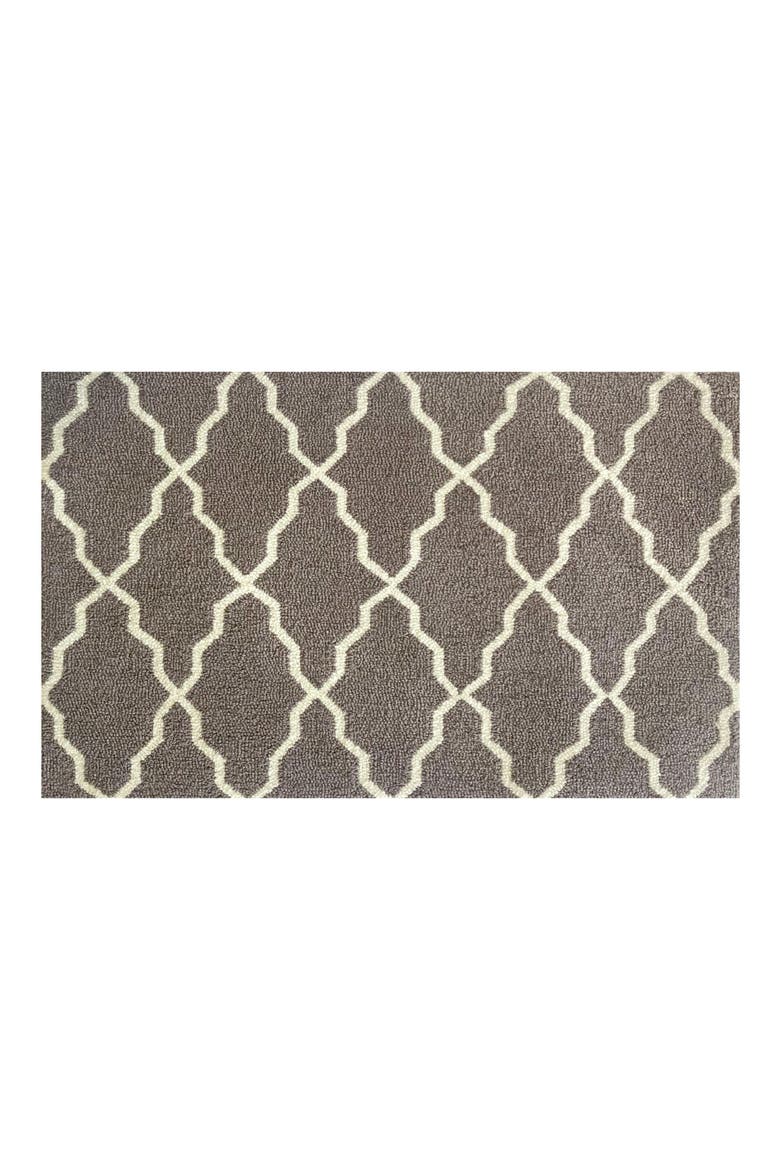 Lattice Door Mat, Main, color, GREY/WHITE