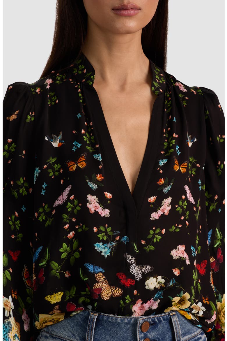 Helen Floral Top, Alternate, color, SOLAR STRENGTH BLACK
