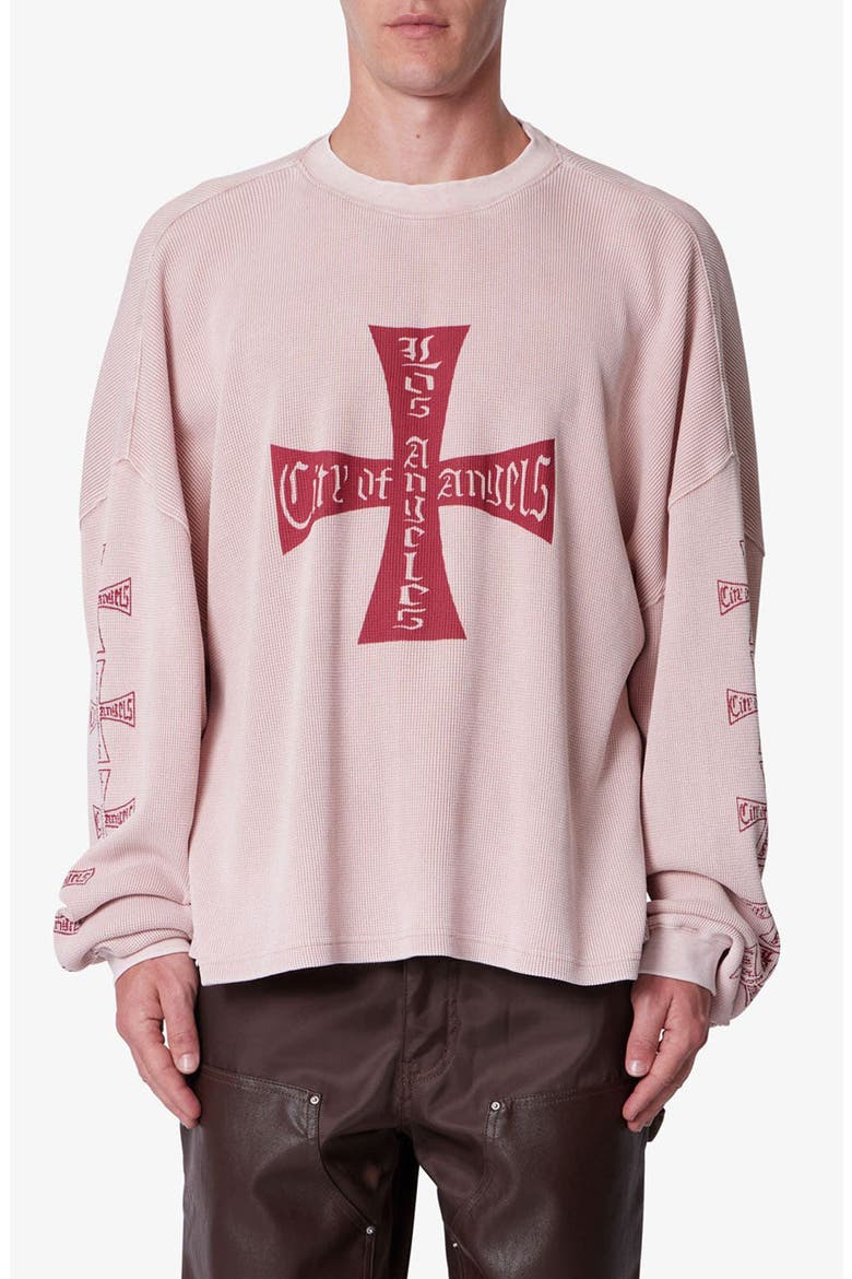 Washed LA Long Sleeve Thermal Knit T-Shirt, Main, color, WASHED WHITE
