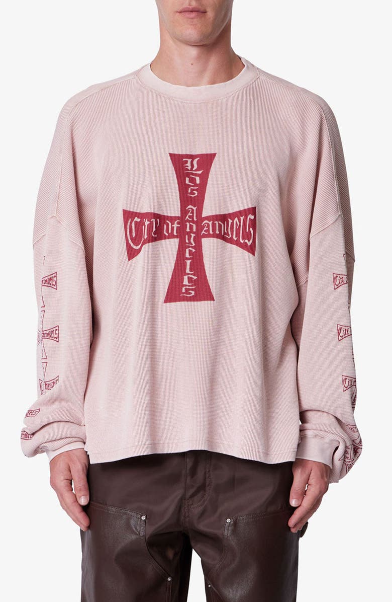 mnml Washed LA Long Sleeve Thermal Knit T-Shirt, Main, color, 