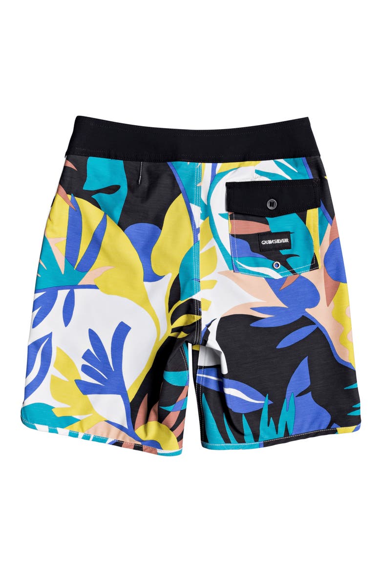 Highline Tropical Flow Board Shorts, Alternate, color, SNOW WHITE
