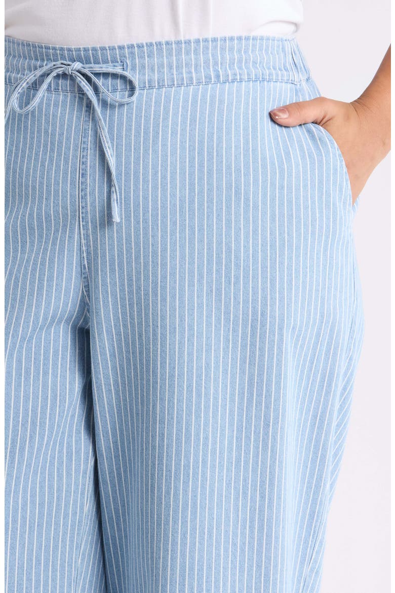 Stripe Tie Waist Pants, Alternate, color, MEDIUM WASH / WHITE
