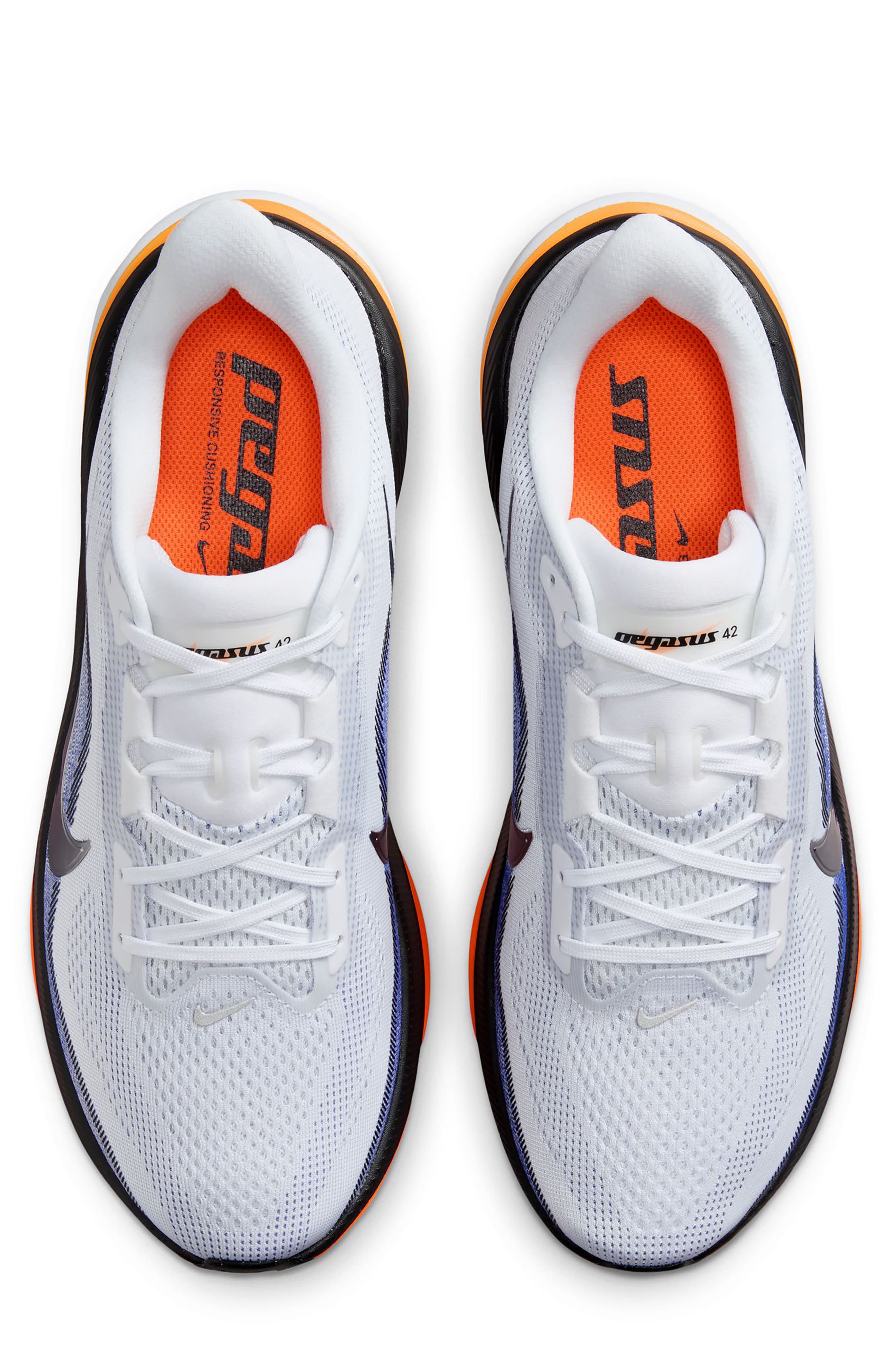 Nike Pegasus 42 Running Shoe, Alternate, color, White/ Metallic Silver