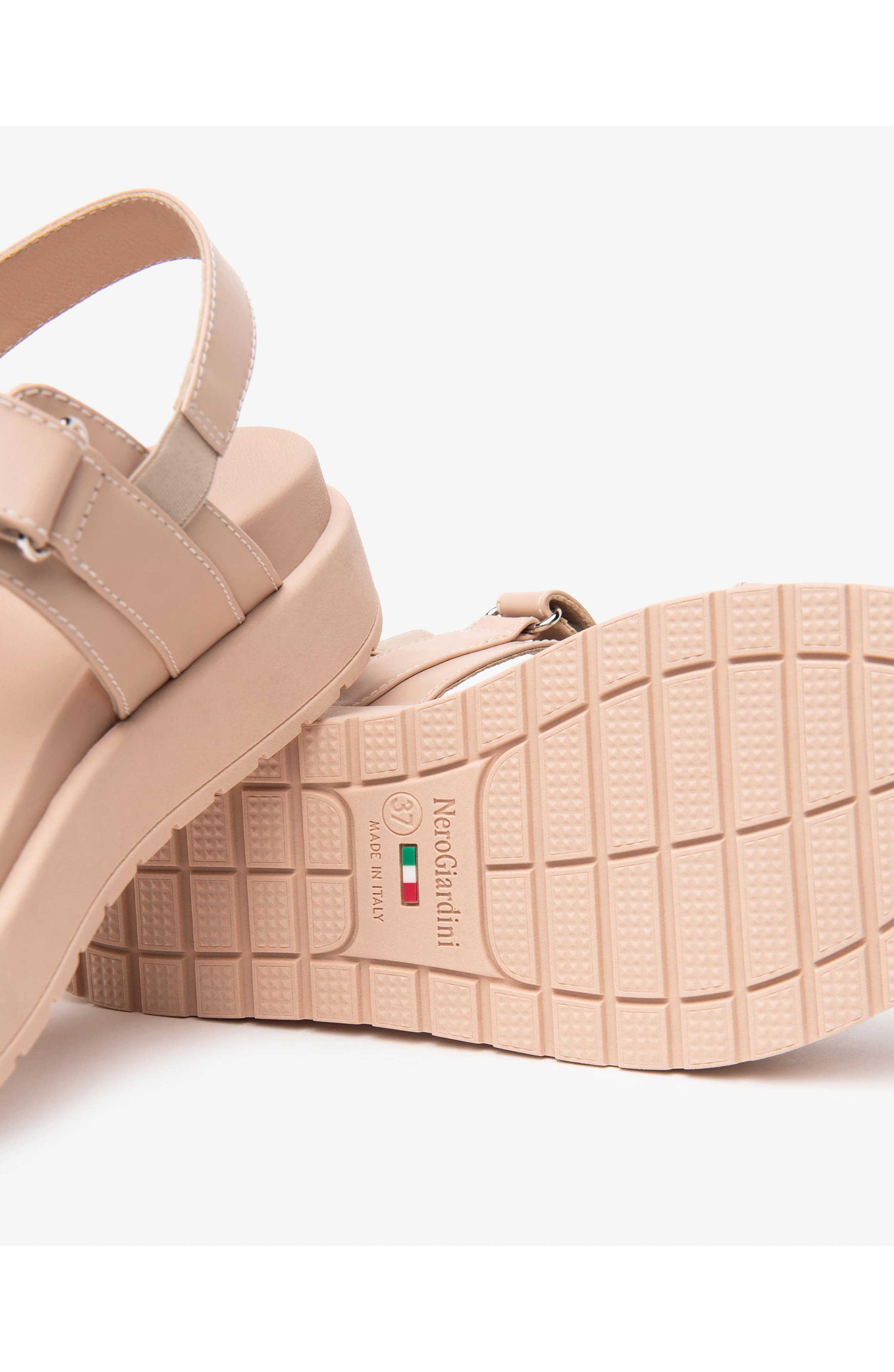 Slingback Platform Wedge Sandal, Alternate, color, NATURAL