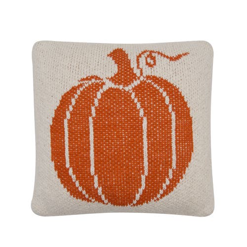 C & F Home C&f Home Pumpkin Halloween Small Petite Accent Pillow 10" X 10" In Orange